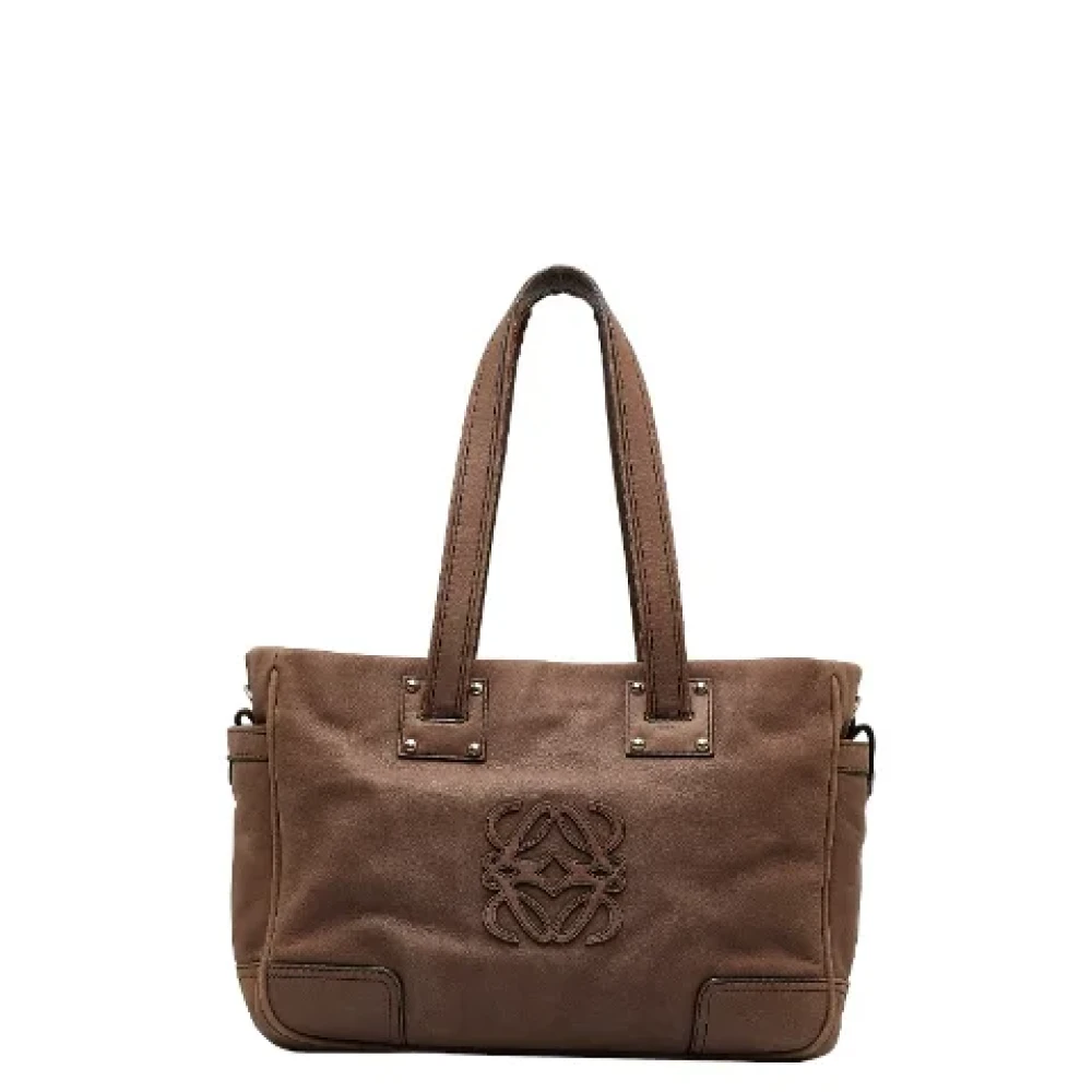 Loewe Pre-owned Leather handbags Brown Dames