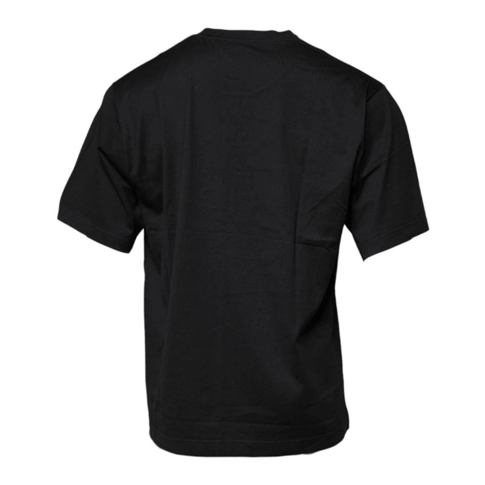 Dolce & Gabbana Zwart Katoenen Crew Neck T-shirt Black Heren