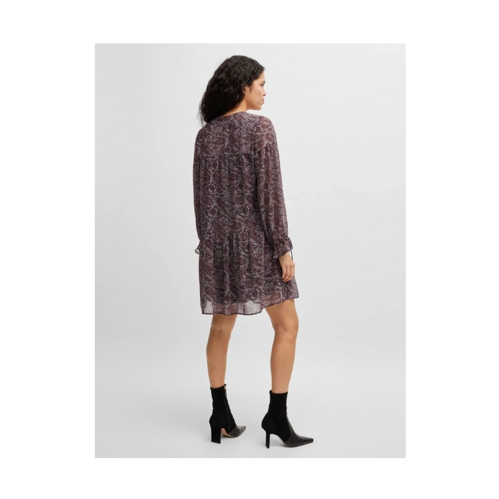 Boss Orange Elegante Jurk voor Vrouwen Brown Dames