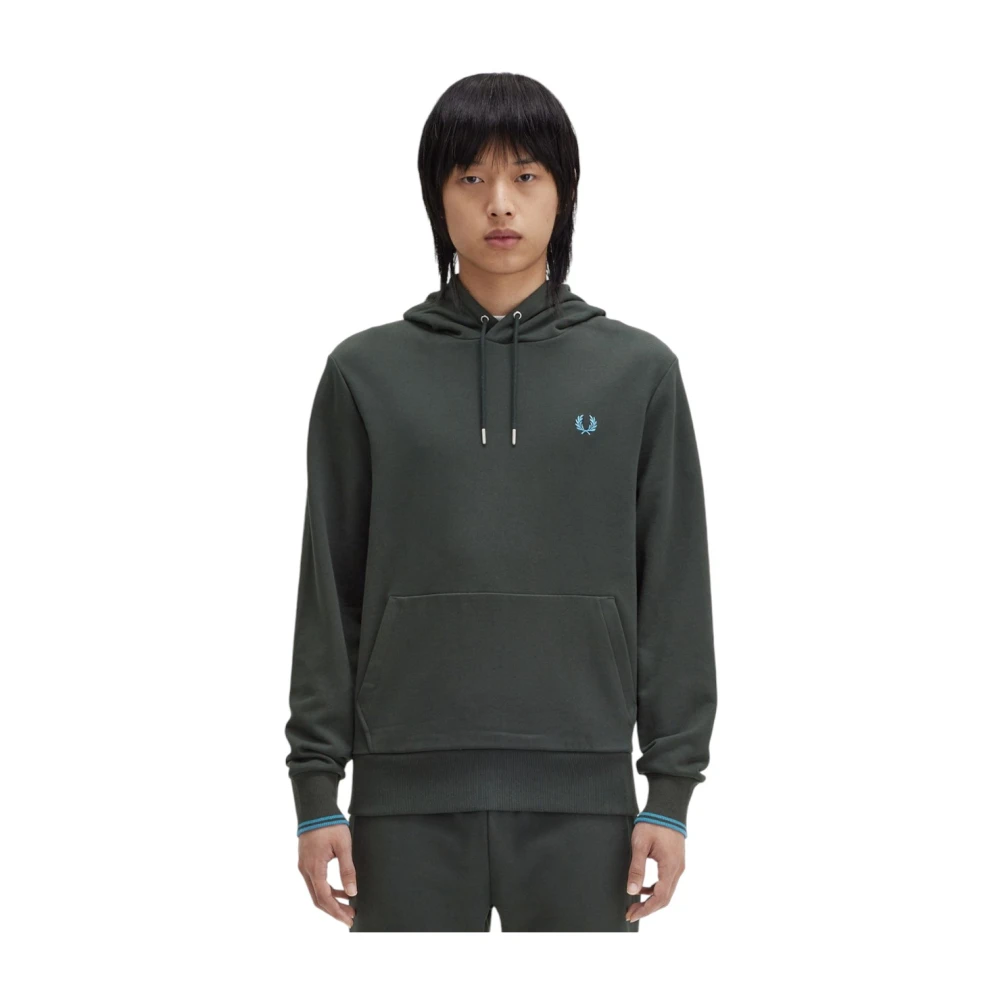Fred Perry Stijlvolle Sweatshirt voor Mannen Green Heren