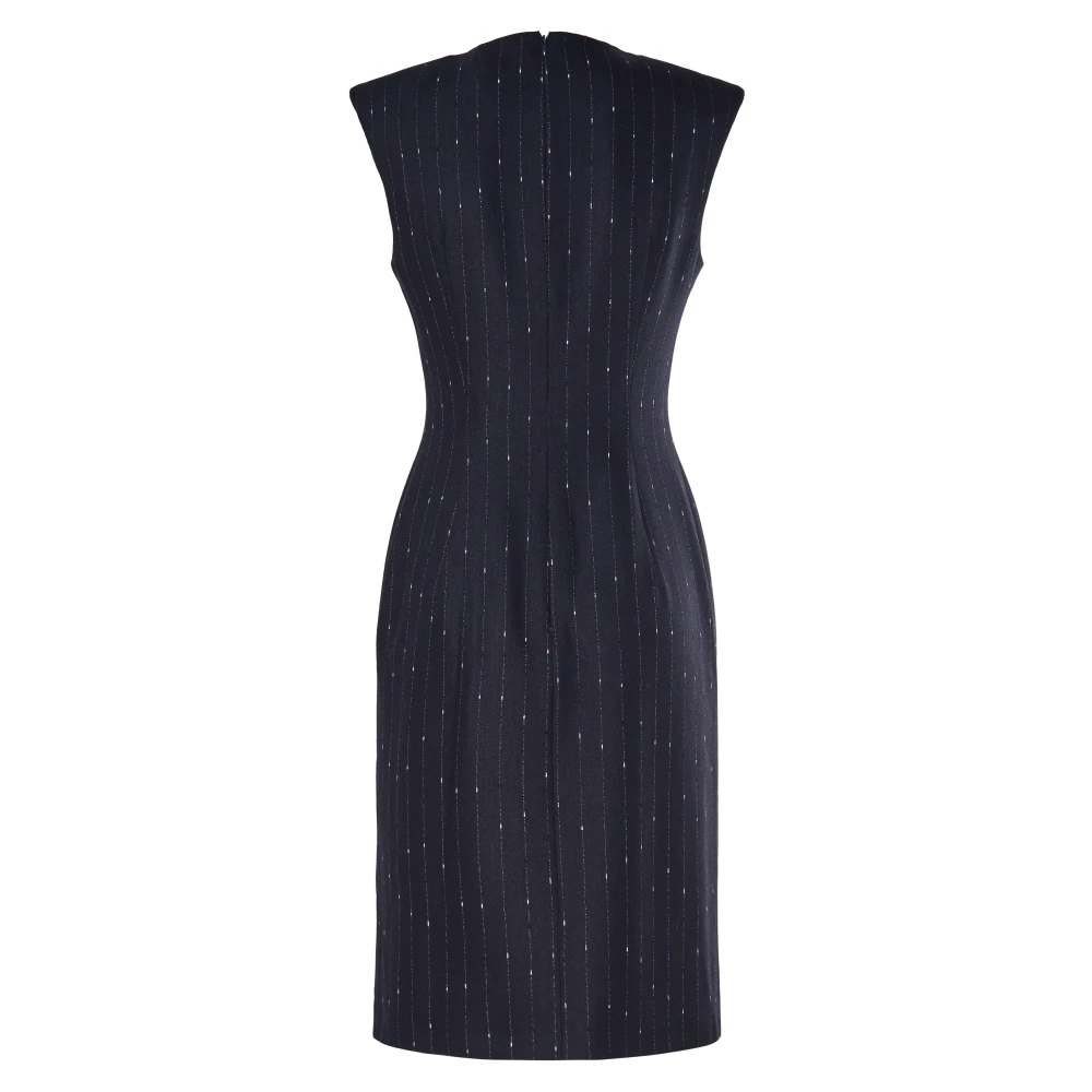 Genny Paillet Midi Jurk met Voor Split Blue Dames