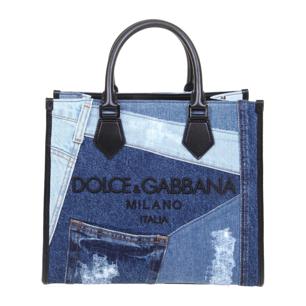 Dolce & Gabbana Denim Patch Winkel Tas Multicolor Dames