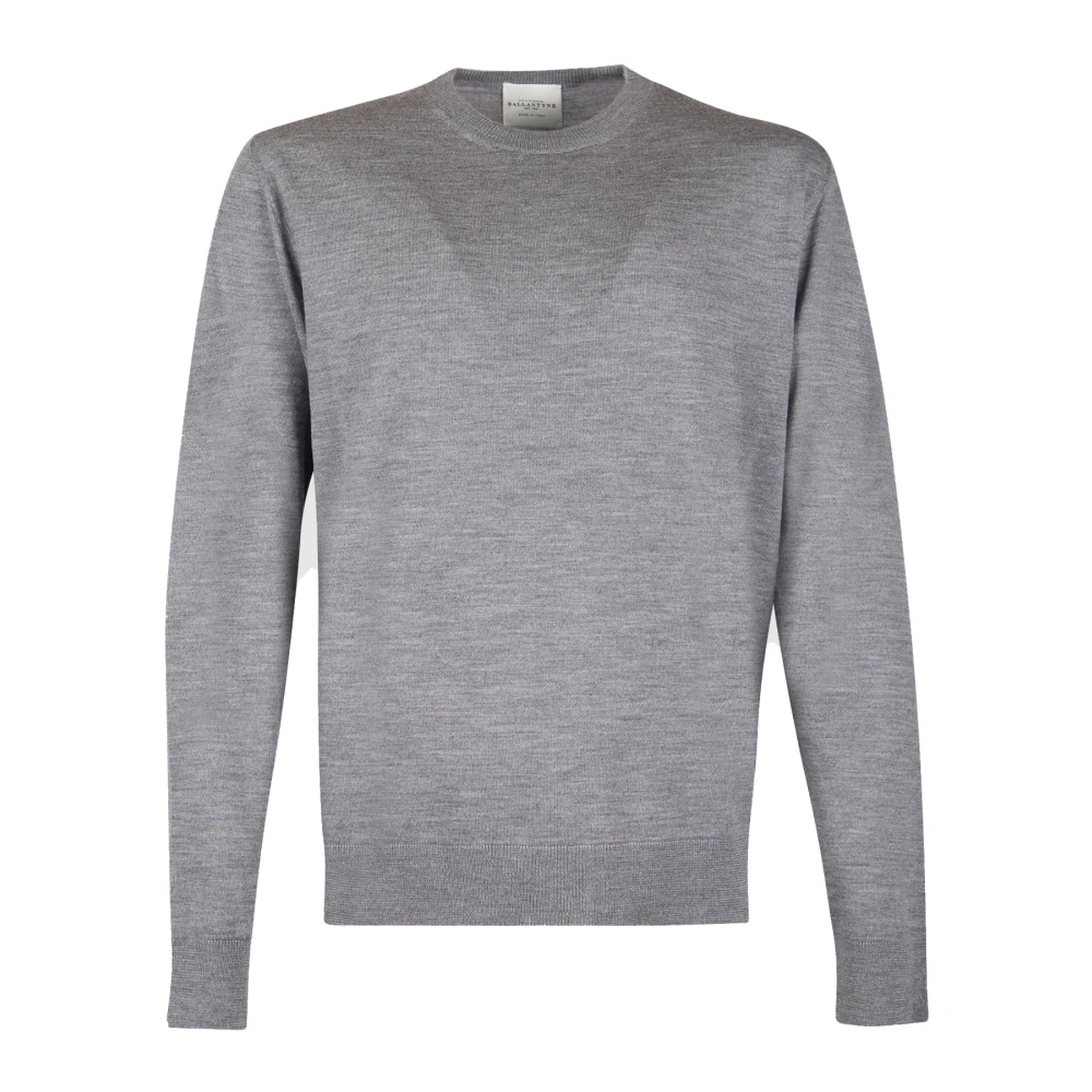 Ballantyne Mannen Crew Neck Sweater in Lichtgrijs Gray Heren