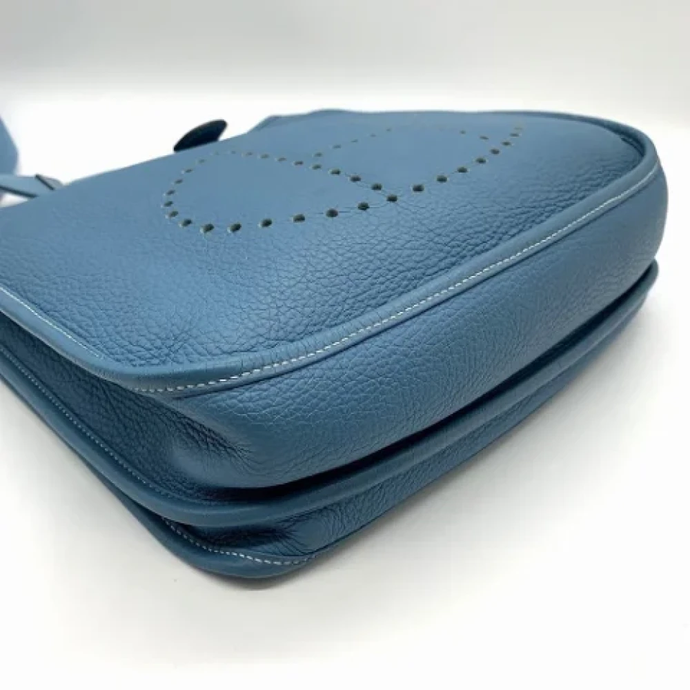 Hermès Vintage Pre-owned Leather shoulder-bags Blue Dames