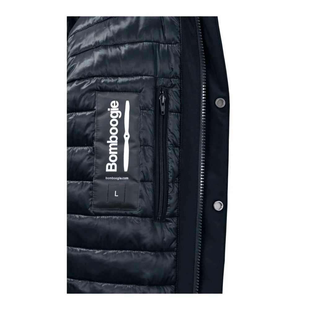 BomBoogie Blauwe Winterjas met Capuchon Blue Heren