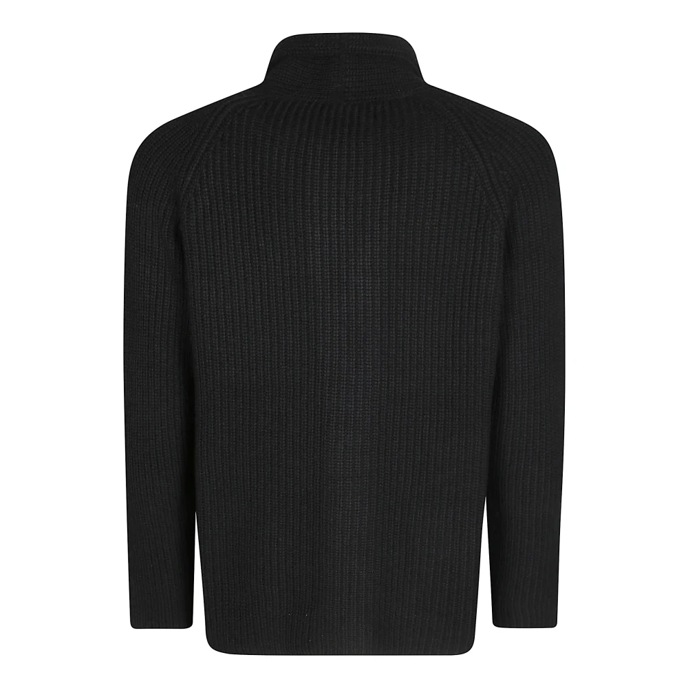 Tagliatore Sjaalkraag Vest Black Heren