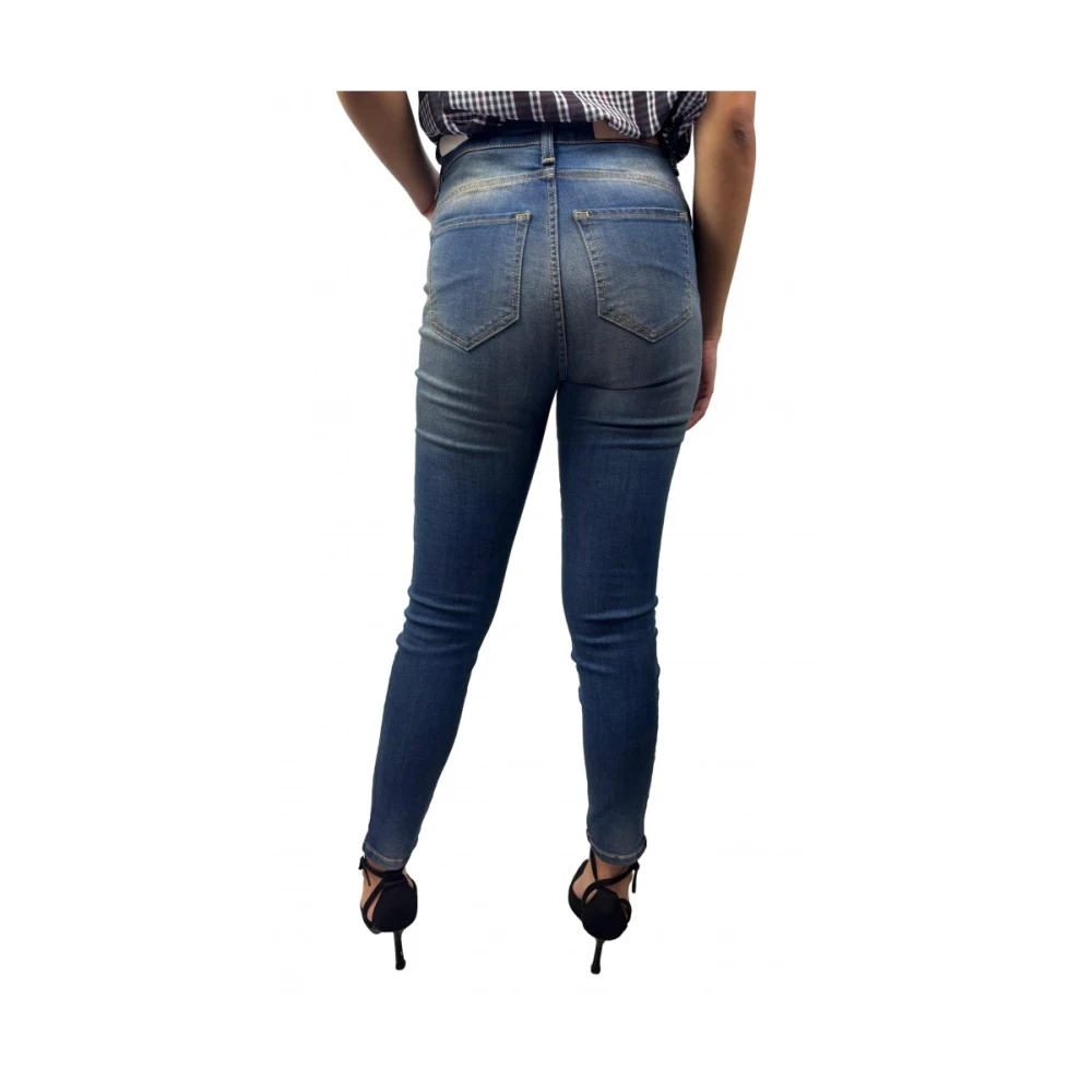 Manila Grace Klassieke katoenen jeans Blue Dames
