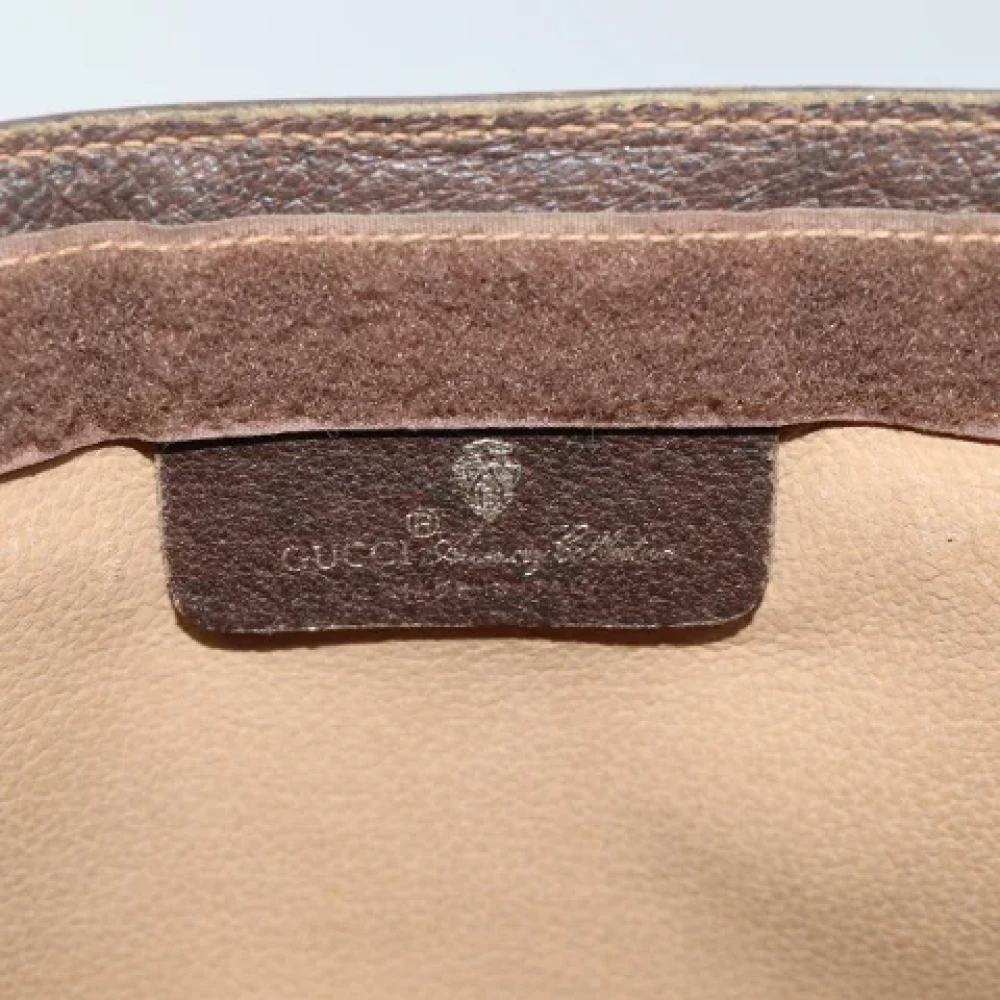 Gucci Vintage Pre-owned Leather clutches Beige Dames