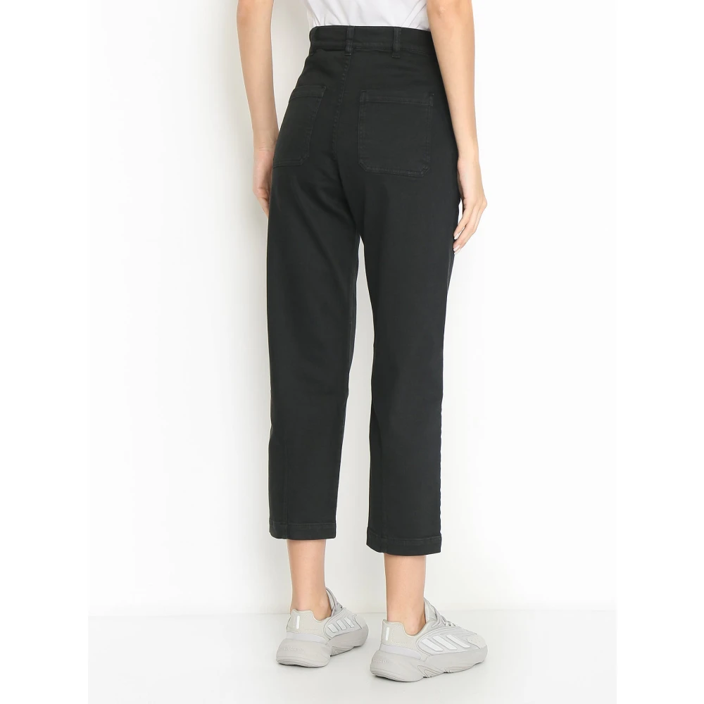 Eleventy Wortelsnit jeans met ronde zakopening Black Dames