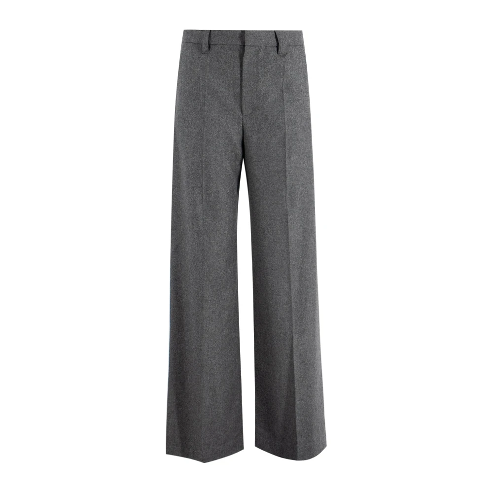 BRUNELLO CUCINELLI Luxe lichtgrijze wol kasjmier broek Gray Dames