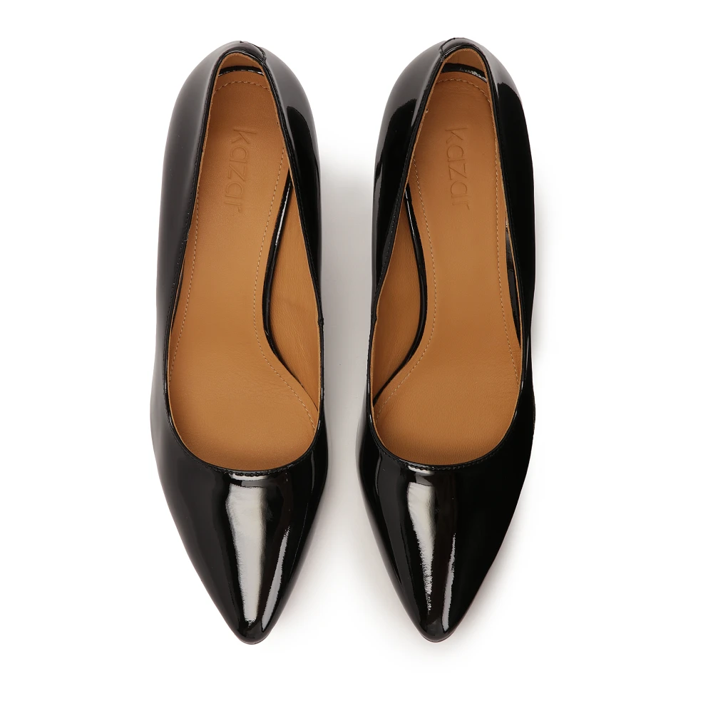 Kazar Klassieke zwarte lakleren stiletto's