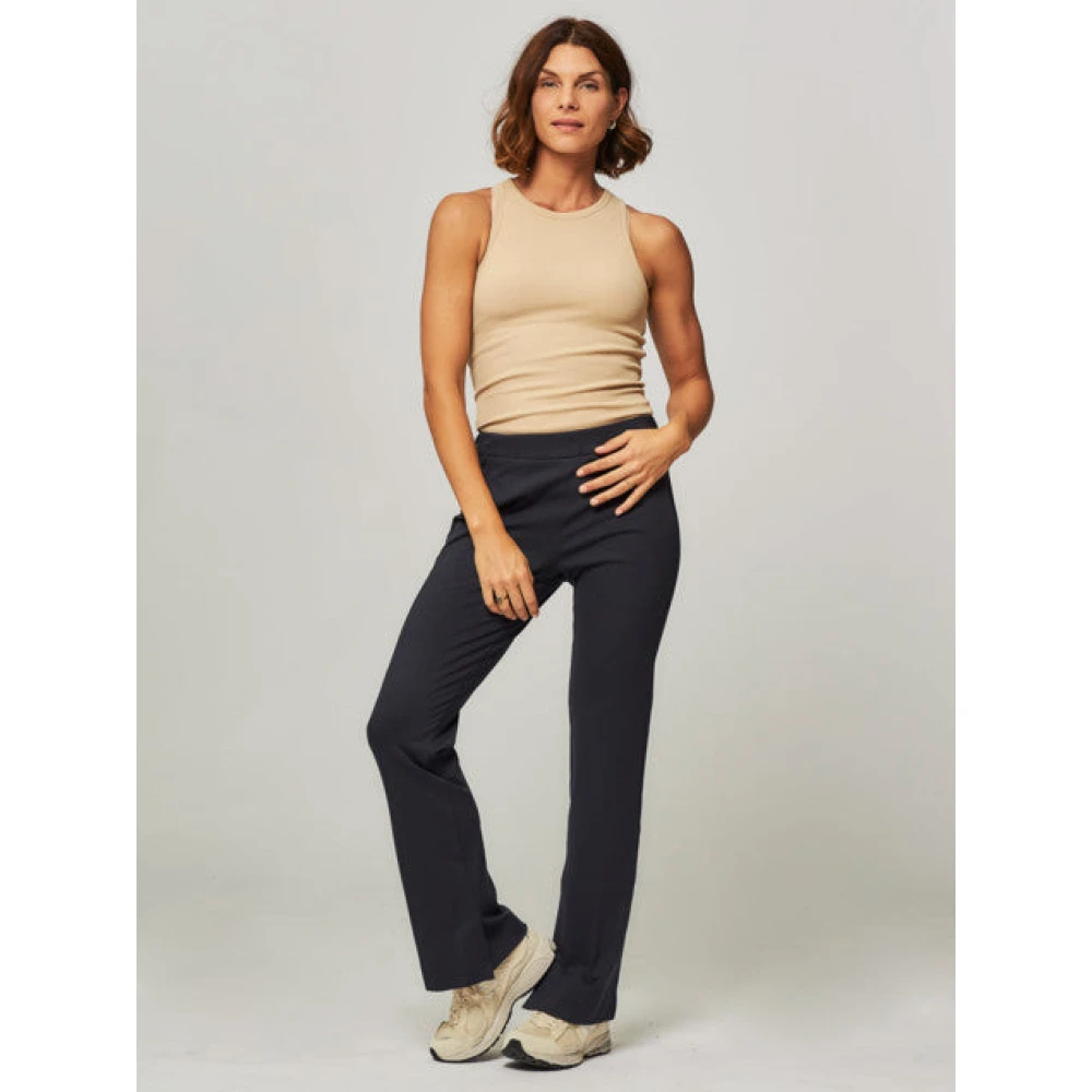 Graumann Japanse Jersey Wijde Broek Blue Dames