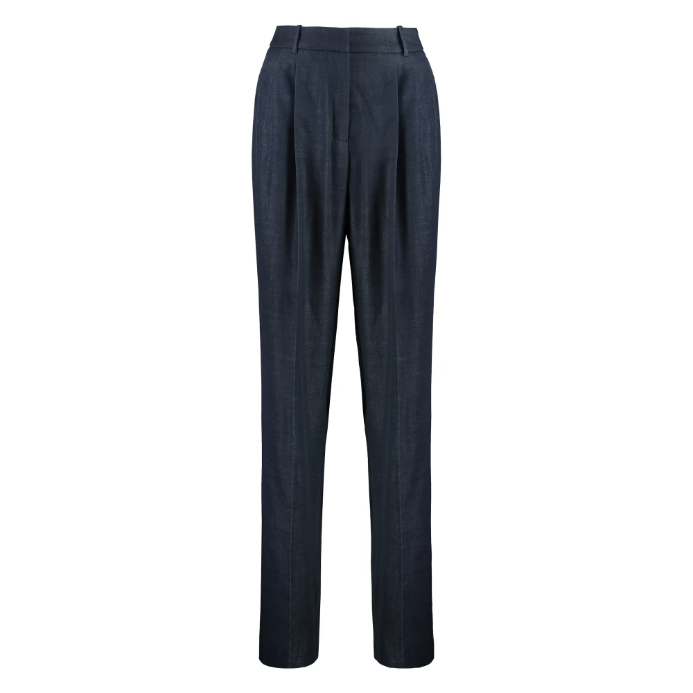 Hugo Boss Twill Broek met Zakken Blue Dames