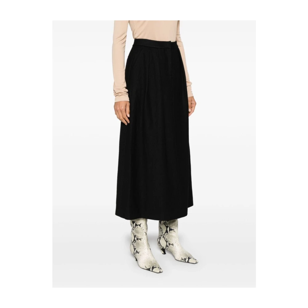 Fabiana Filippi Elegante Geplooide Rok voor Vrouwen Black Dames