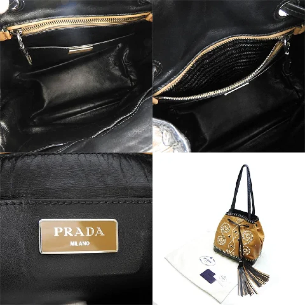 Prada Vintage Pre-owned Leather totes Brown Dames