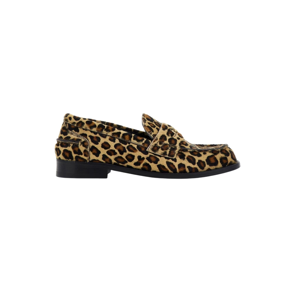 Roberto Cavalli Women's Brown Jaguar Print Mocassins
