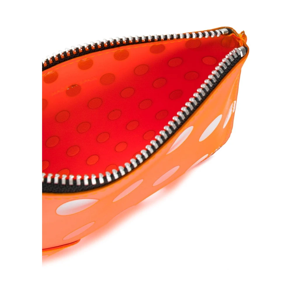 Comme des Garçons Oranje Doc Optical Wallet met Zilveren Polka Dots Orange Dames