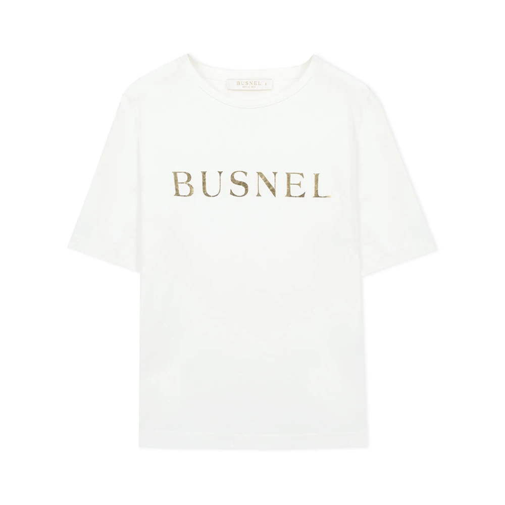 Busnel Ecru Basic T-shirt Beige Dames