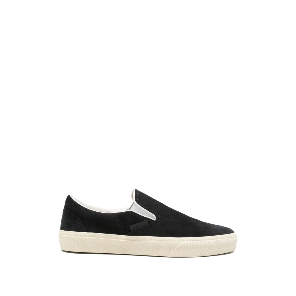Tom Ford Men's Black Suede Jude Slip On Sneaker - Loafers - 7 Uk - Shoes