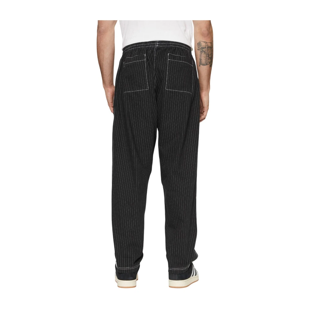 Adidas Casual Broek met Wijde Pijpen Black Heren