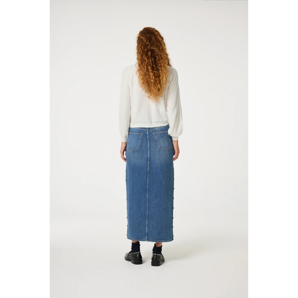 Fabienne Chapot Maya Denim Skirt Blue Dames