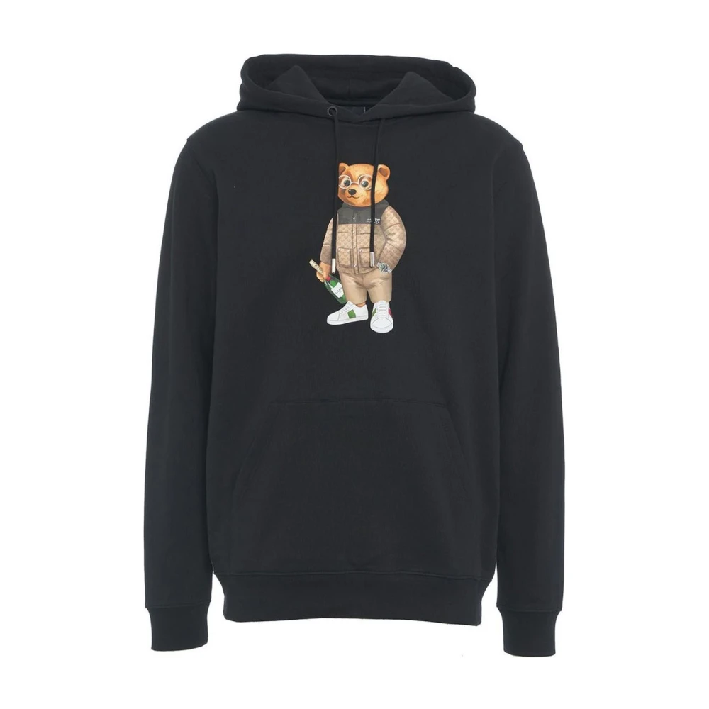 Baron Filou Elegante Zwarte Hoodie voor Mannen Black Heren