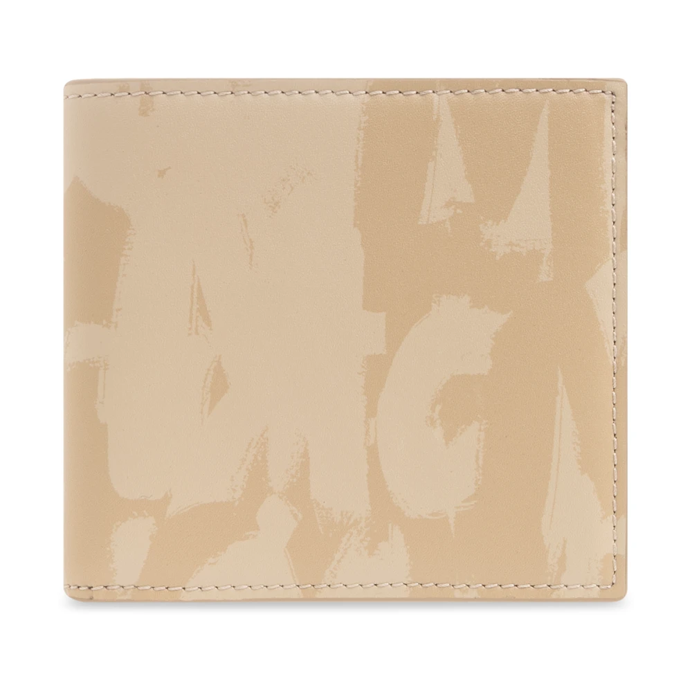 Alexander McQueen Plånbok i läder med logotyp Beige, Herr