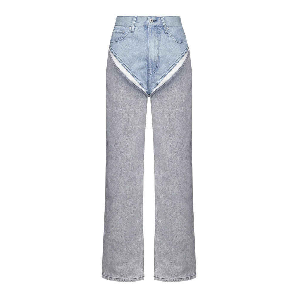 Y Project Cut Out Evergreen Jeans Gray Dames