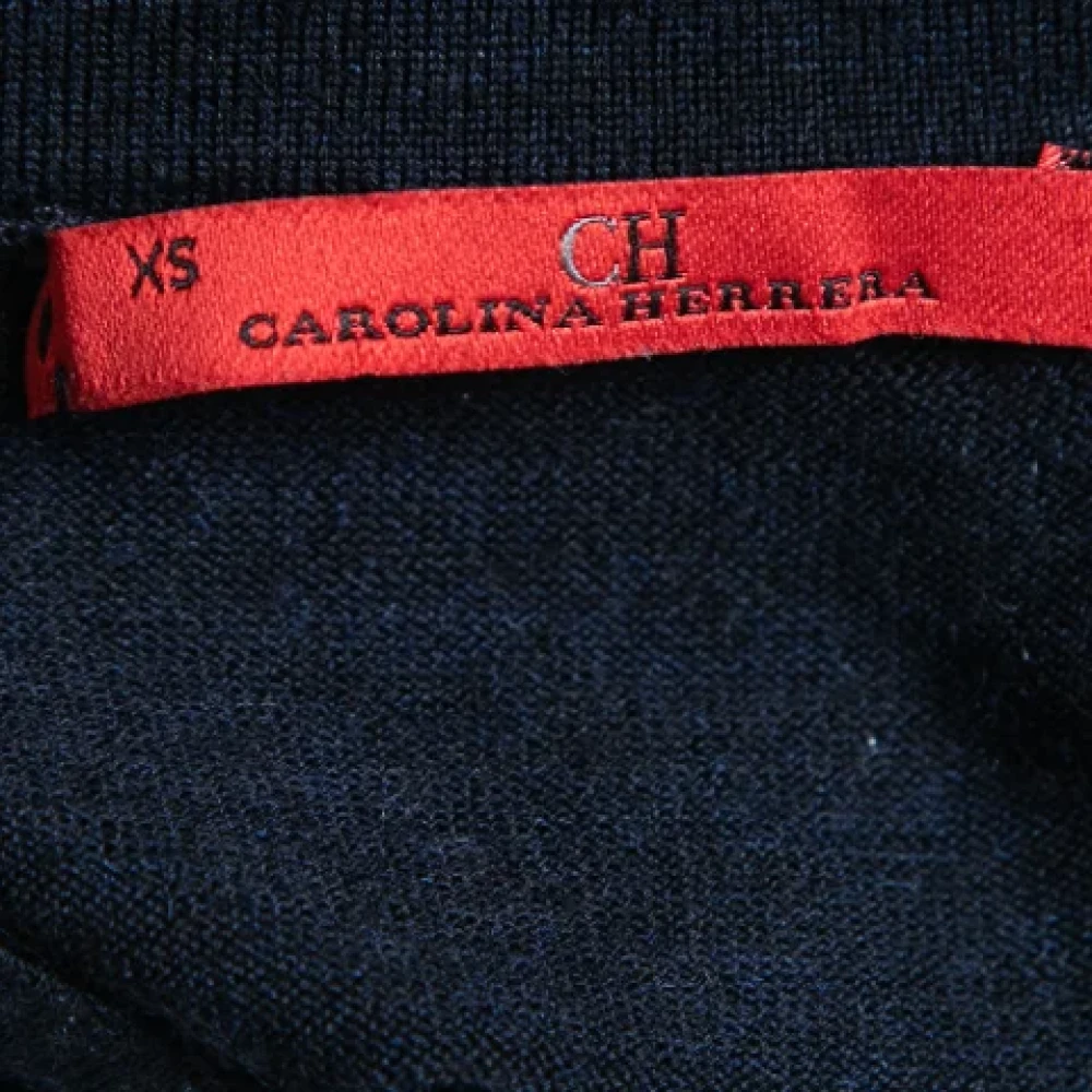 Carolina Herrera Pre-owned Knit tops Blue Dames