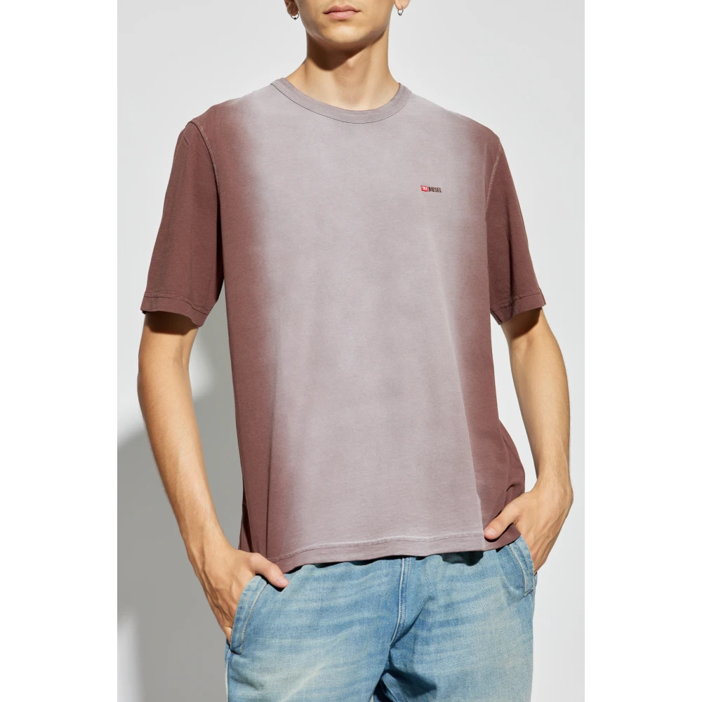 Diesel T-shirt T-Adjust-Q2 Purple Heren