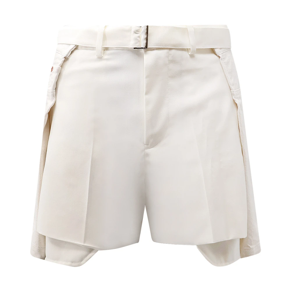Sacai Beige Casual Shorts, Female, S, Short Shorts