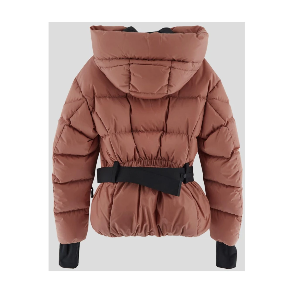 Moncler Nylon Logo Jas Pink Dames