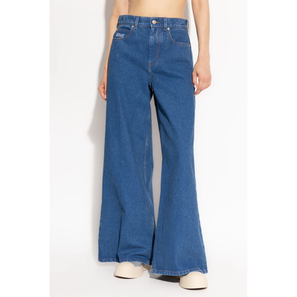 Marni Wijde broek Blue Dames