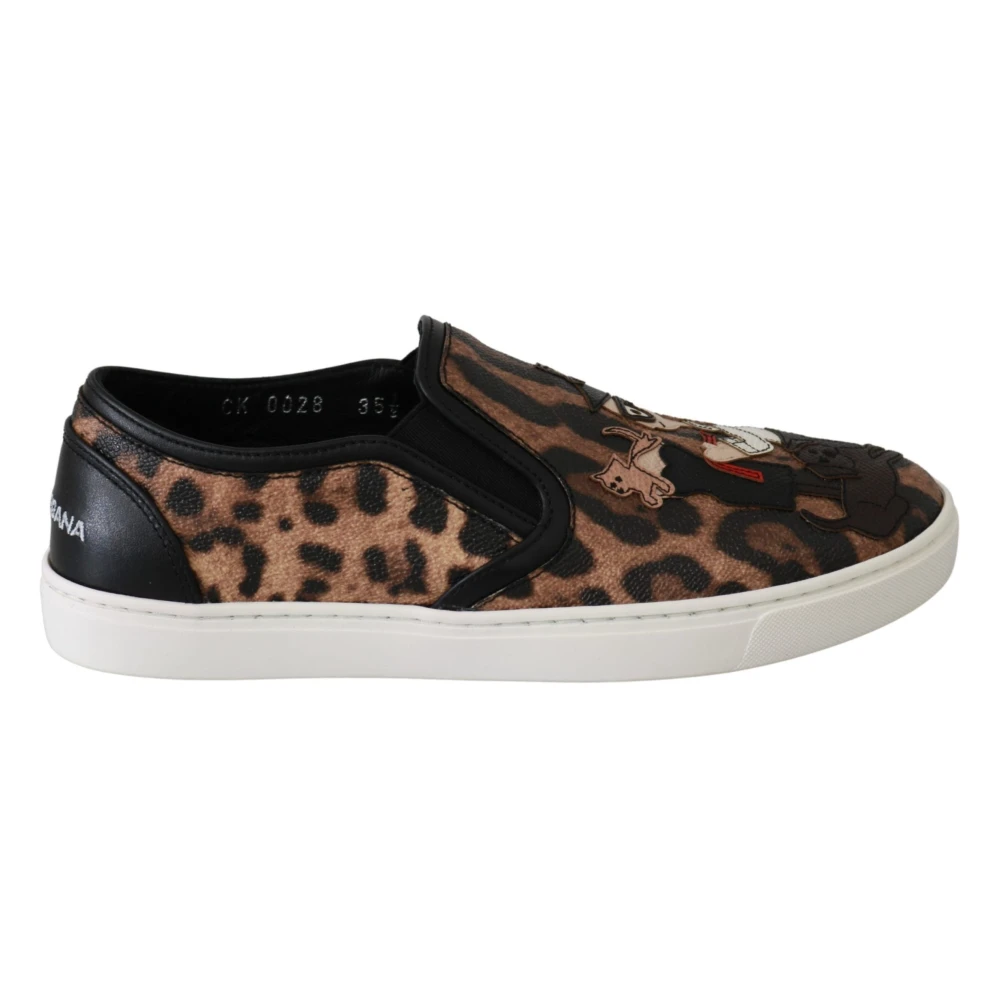 Dolce & Gabbana Women's Brown Leopard Print Loafers For Elegant Comfort