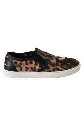Loafers med Leopardmönster för Elegant Komfort