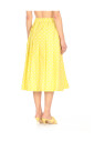jupe-en-coton-jaune-a-pois