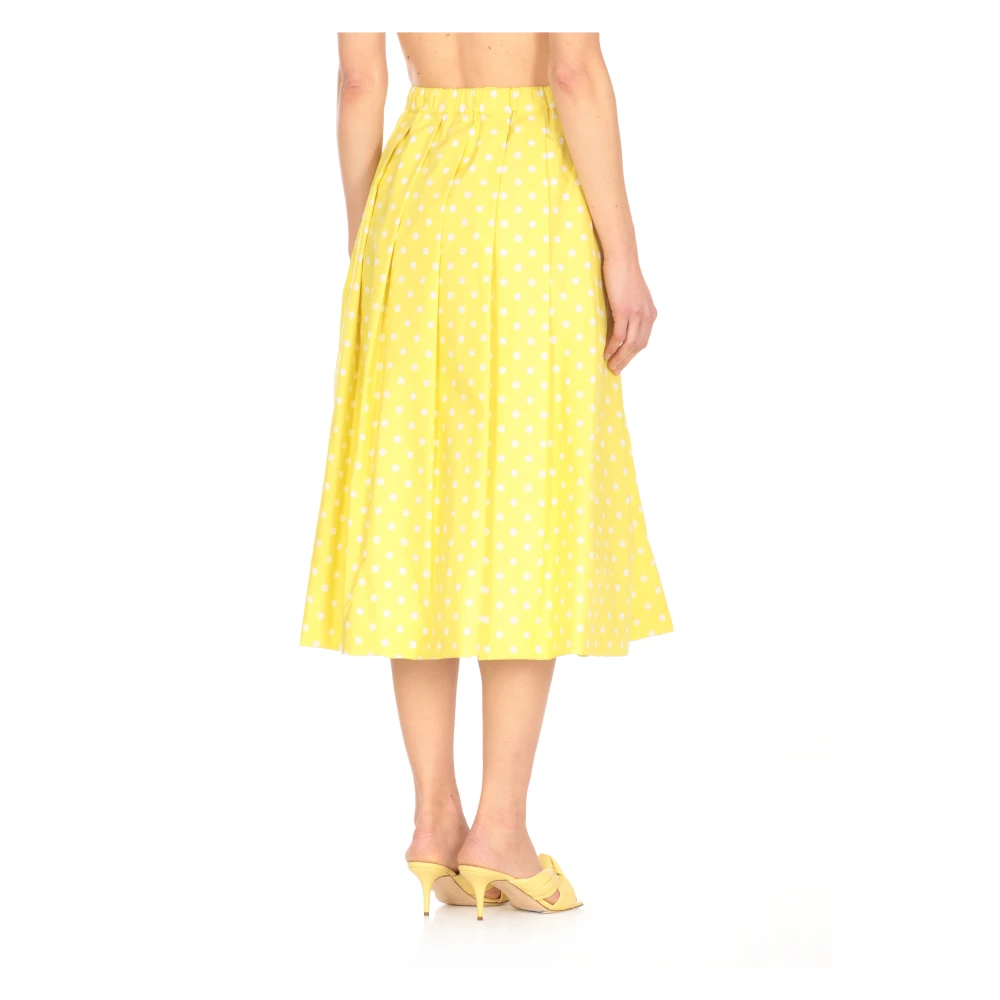 Fabiana Filippi Gele Katoenen Rok met Polkadots Yellow Dames