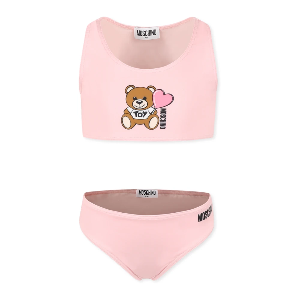 Moschino Rosa Teddybjörn Bikini Set Pink, Flicka