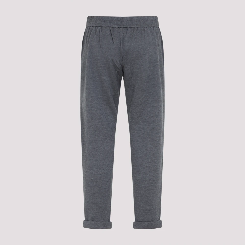 BRUNELLO CUCINELLI Luxe Grijze Trekkoord Track Broek Gray Dames