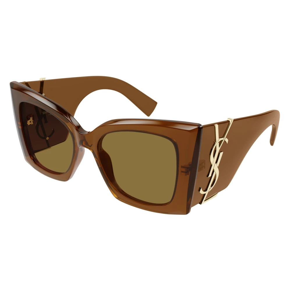 Saint Laurent Unisex Brown Sunglasses, 54 Mm, Blaze Crystal