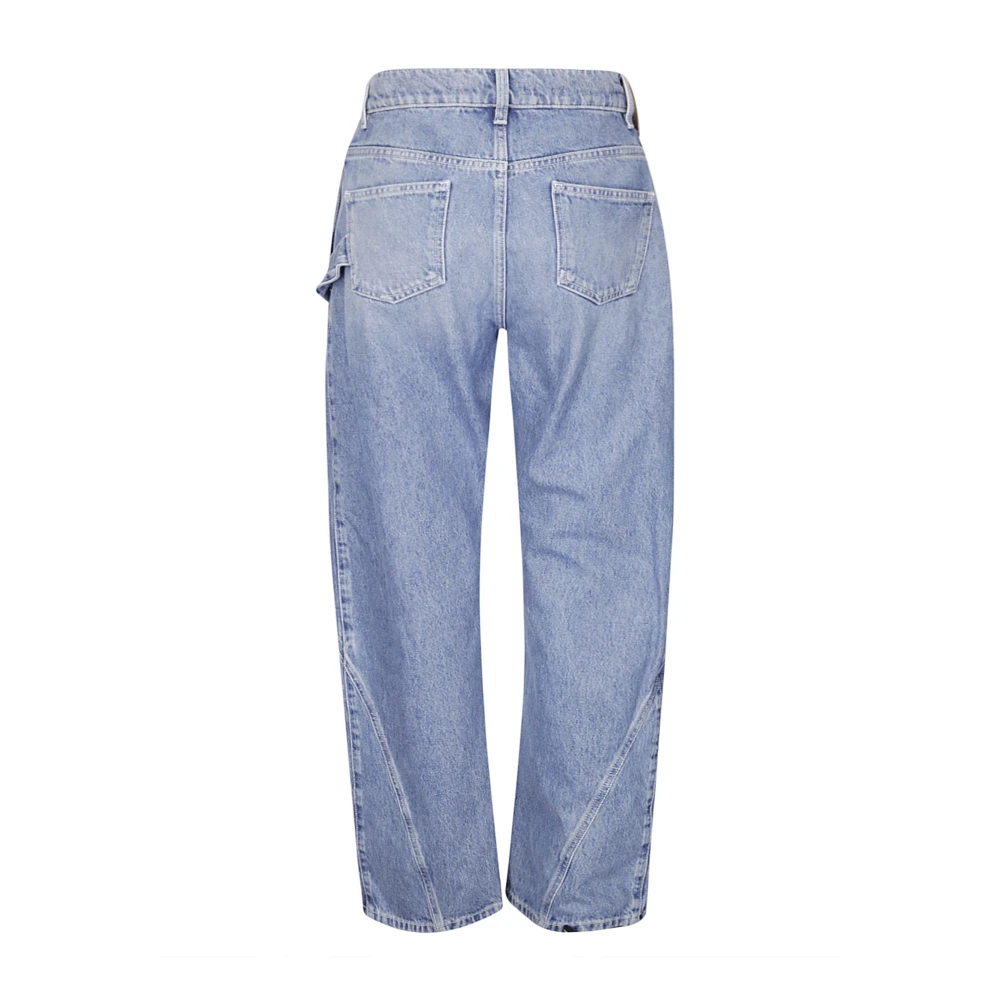 JW Anderson Lichtblauwe Twisted Workwear Denim Broek Blue Dames