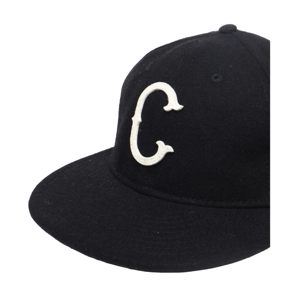 new era Zwarte Katoenen Baseballpet Ronde Klep Black Heren