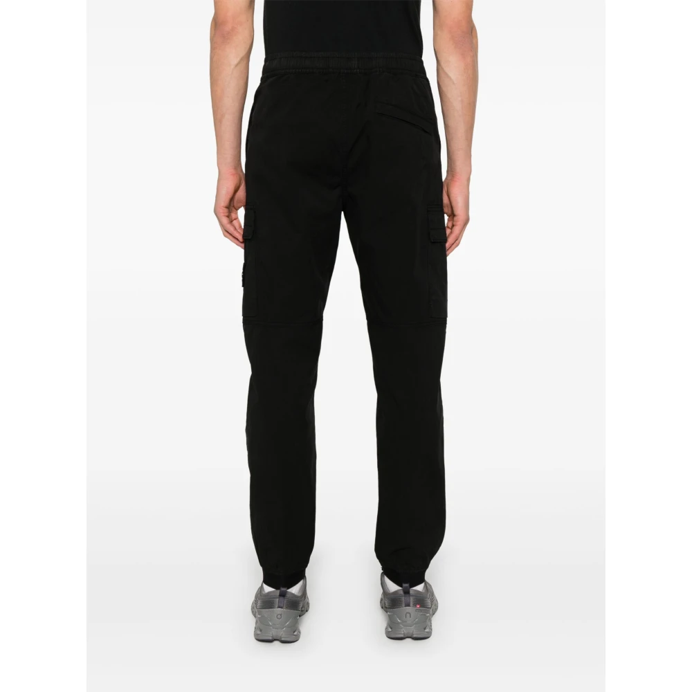 Stone Island Zwarte Cargo Jogger Broek Black Heren