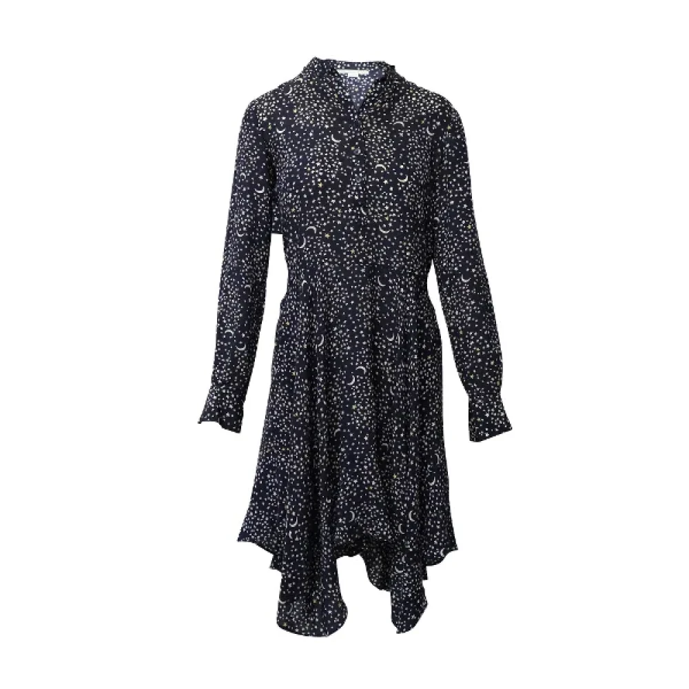Stella McCartney Pre-owned Silk dresses Blue Dames