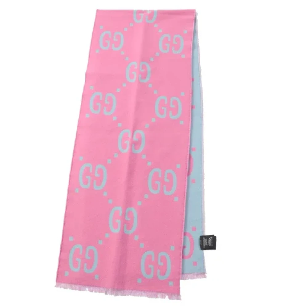 Gucci Vintage Pre-owned Canvas scarves Pink Dames
