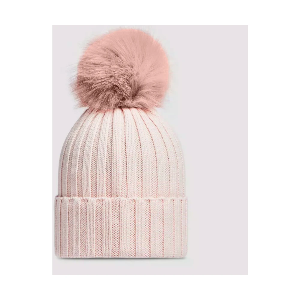 Moncler Beanie met Pom Baby Pink Dames