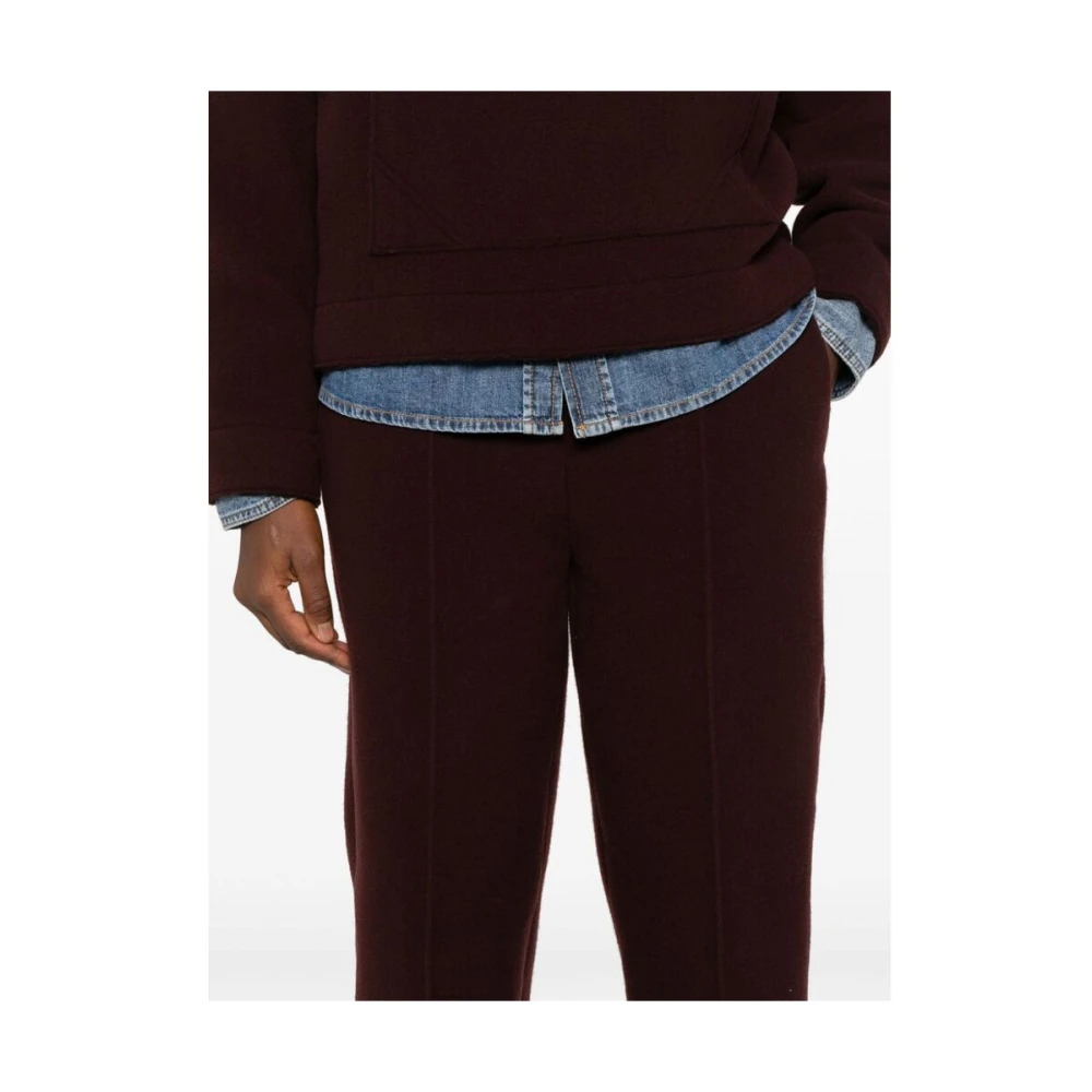 Armarium Bordeaux Rode Wol Elastische Manchetten Broek Red Dames