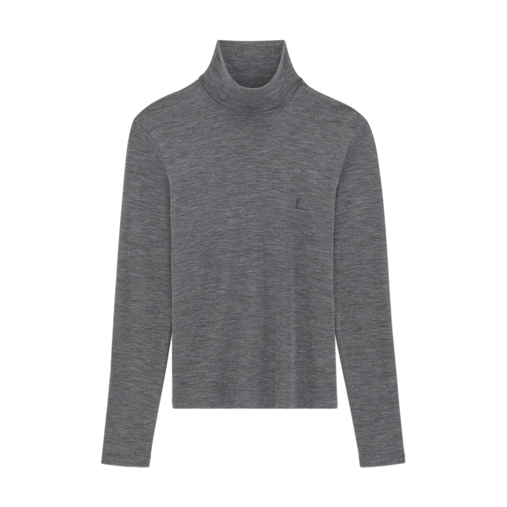 Saint Laurent Grijze Coltrui met Coltrui en Geborduurd Logo Gray Heren