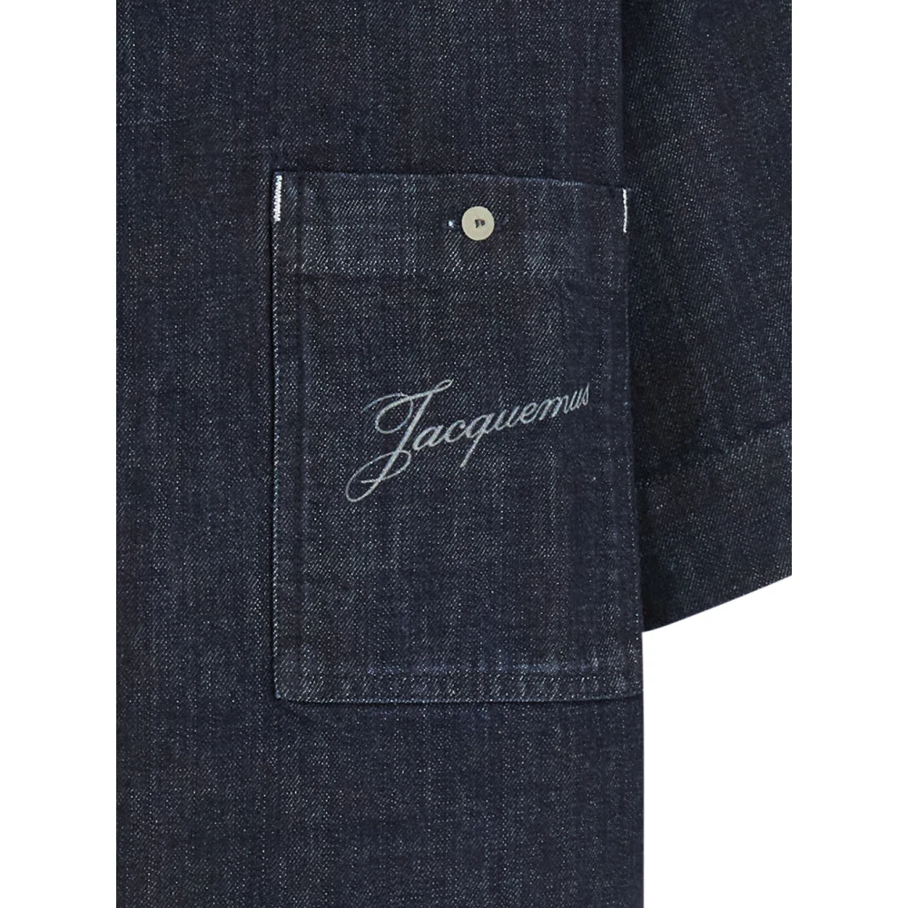 Jacquemus Blauw Overhemd met Geborduurd Logo Blue Heren