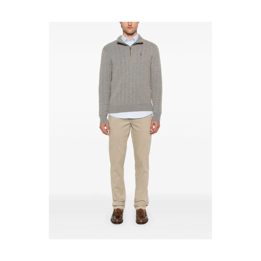 Tramarossa Beige Twill Weave Straight Leg Broek Beige Heren